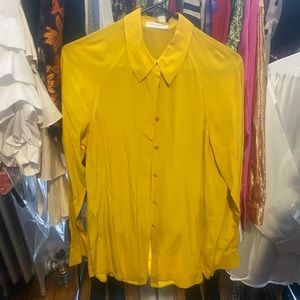 Equipment Silk Shirt Yellow S